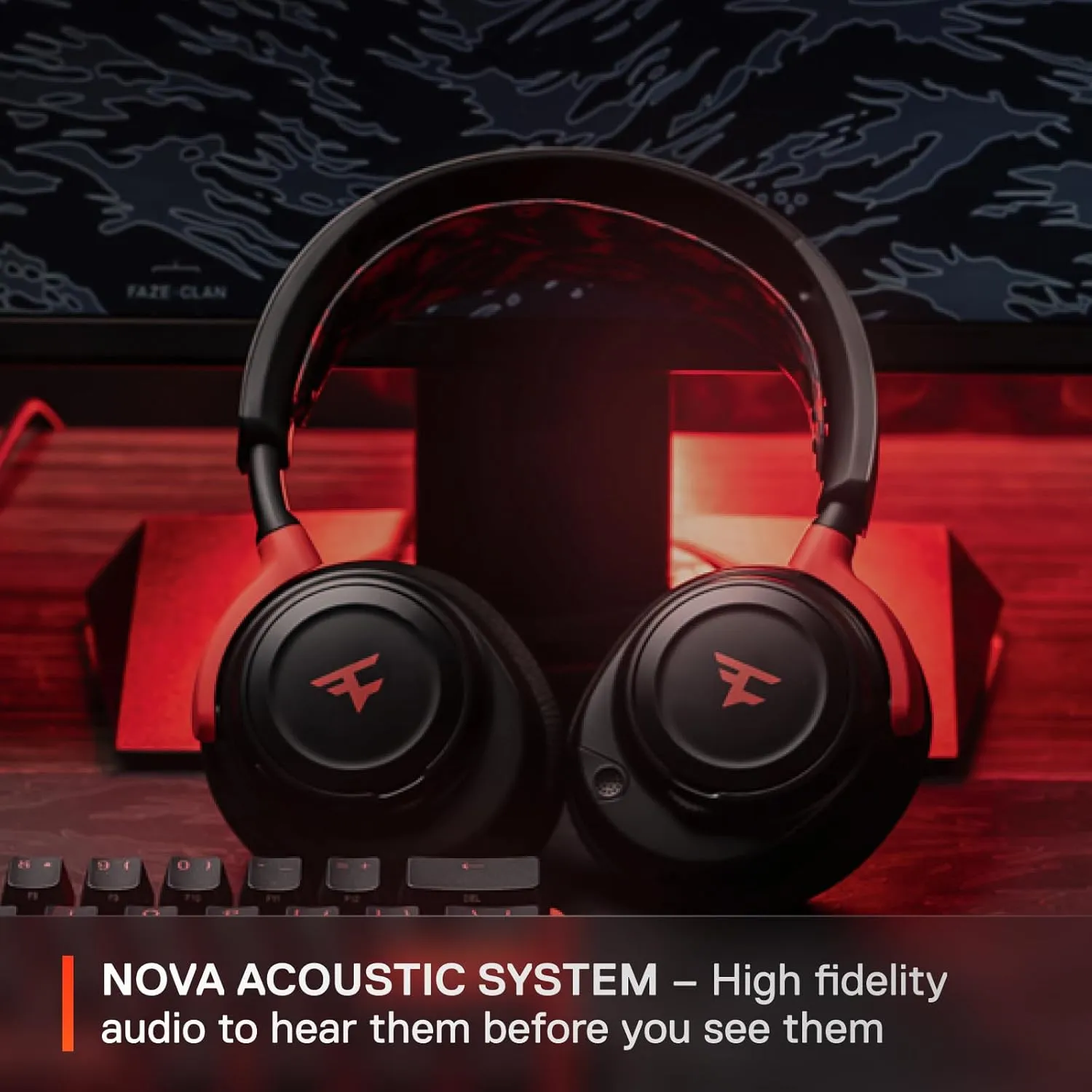 SteelSeries Arctis Nova 7 FaZe Clan Edition Multi-Platform Premium Wireless Gaming Headset  Limited Edition  Dual Wireless 2.4 GHz & Bluetooth 38 HR Fast Charge Battery  PC, PS, Mac, Mobile, Switch