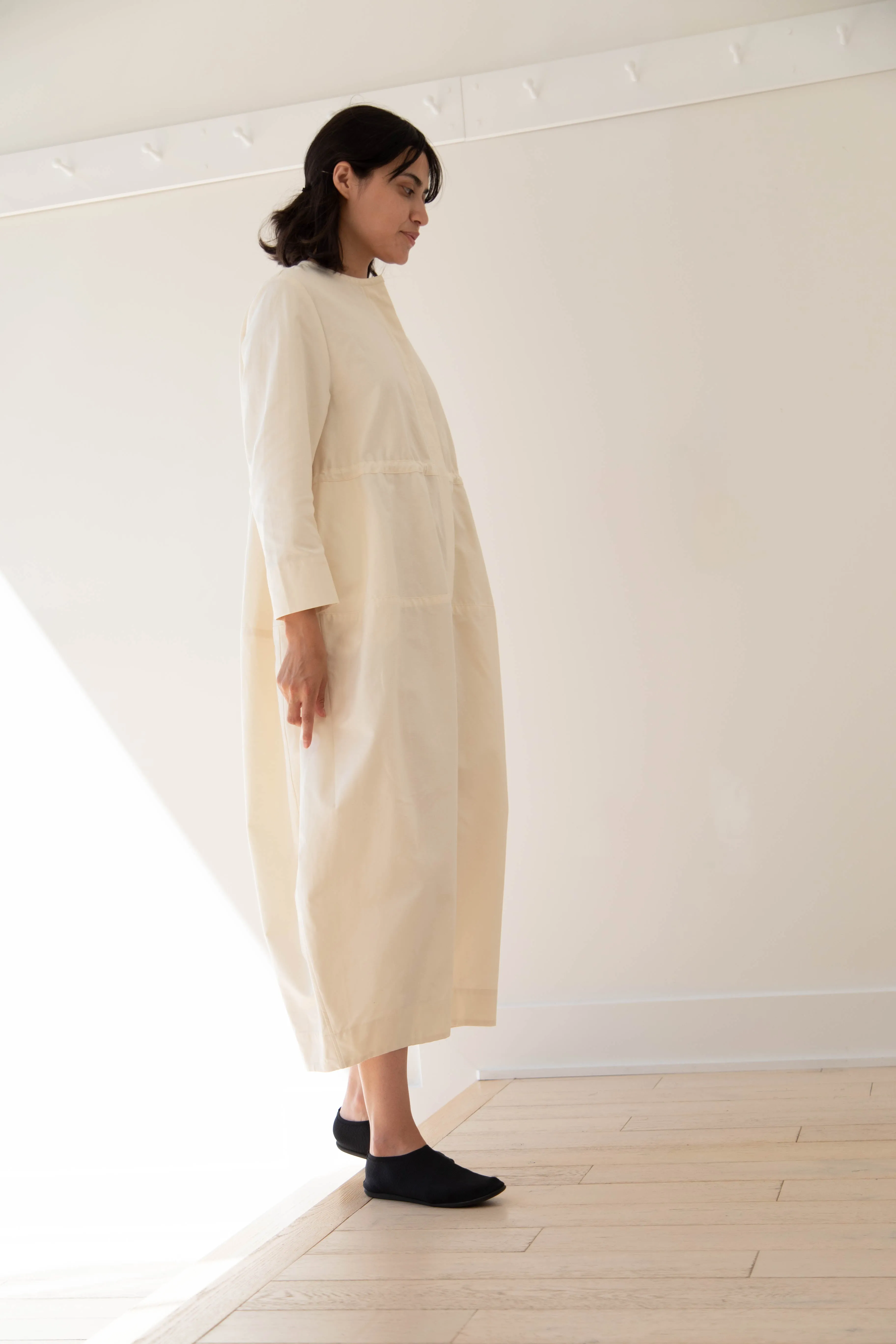 Tenne Handcrafted Modern | Barrel Leg Jumpsuit in Cream