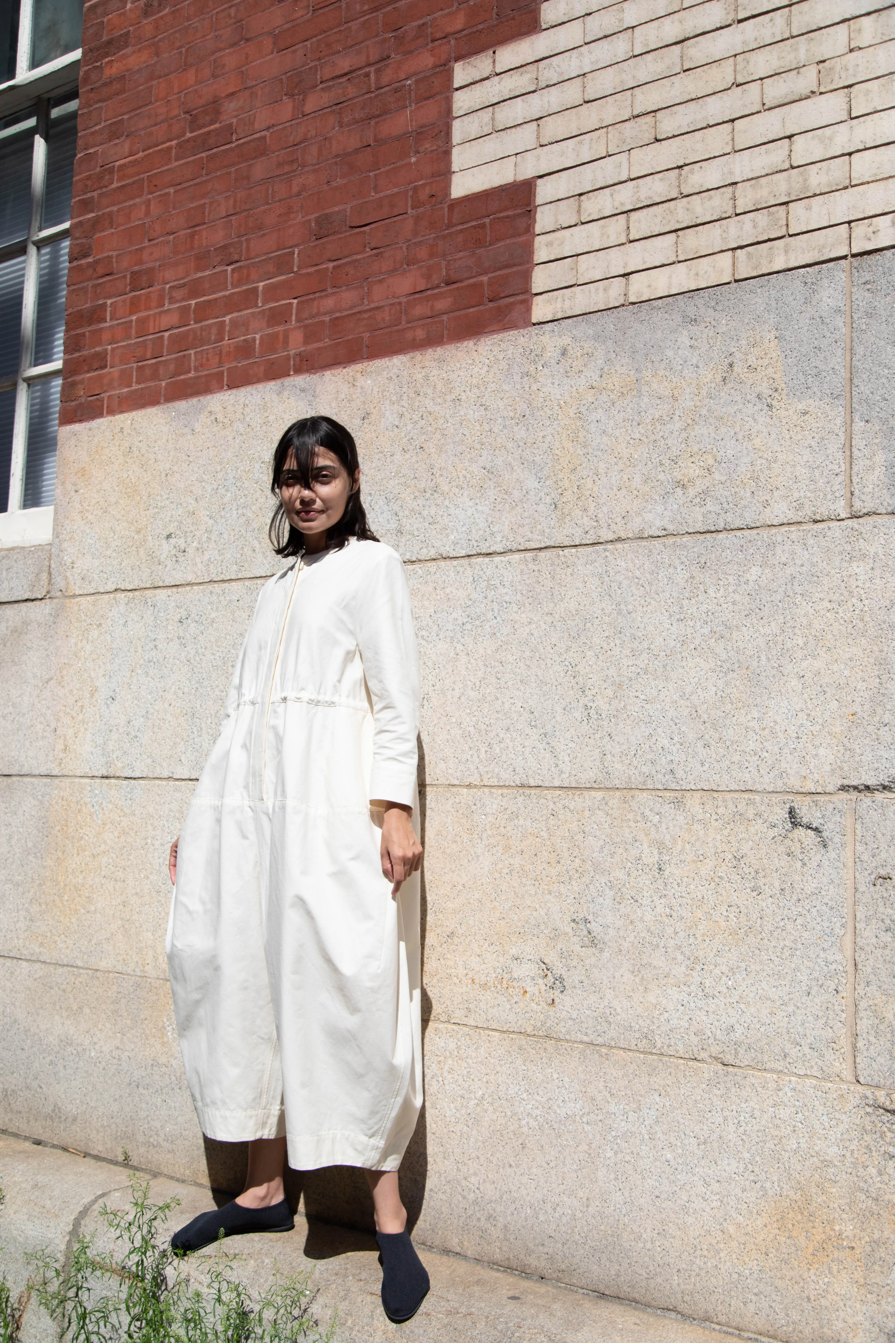 Tenne Handcrafted Modern | Barrel Leg Jumpsuit in Cream