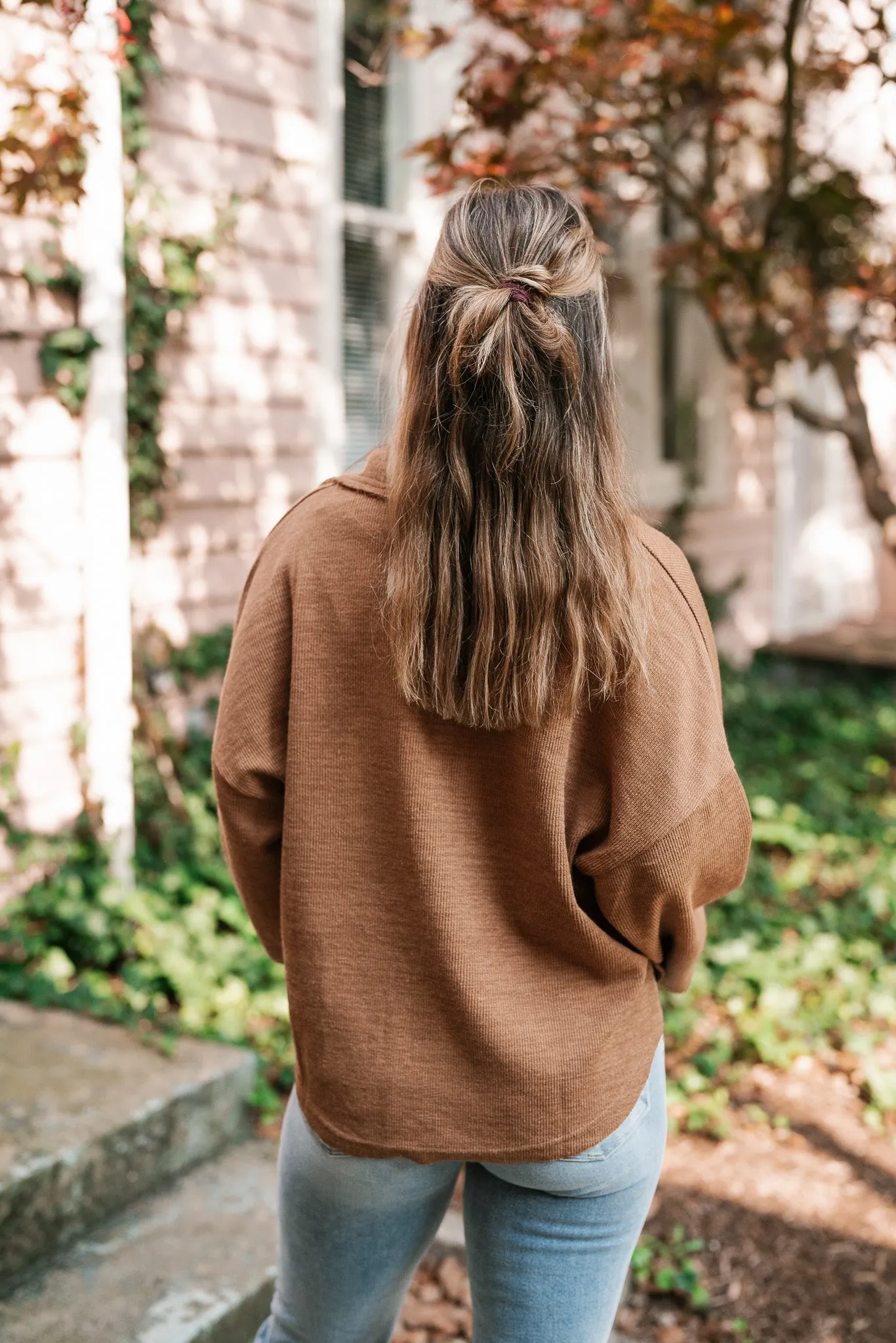Think Of Me Oversized Top - Almond
