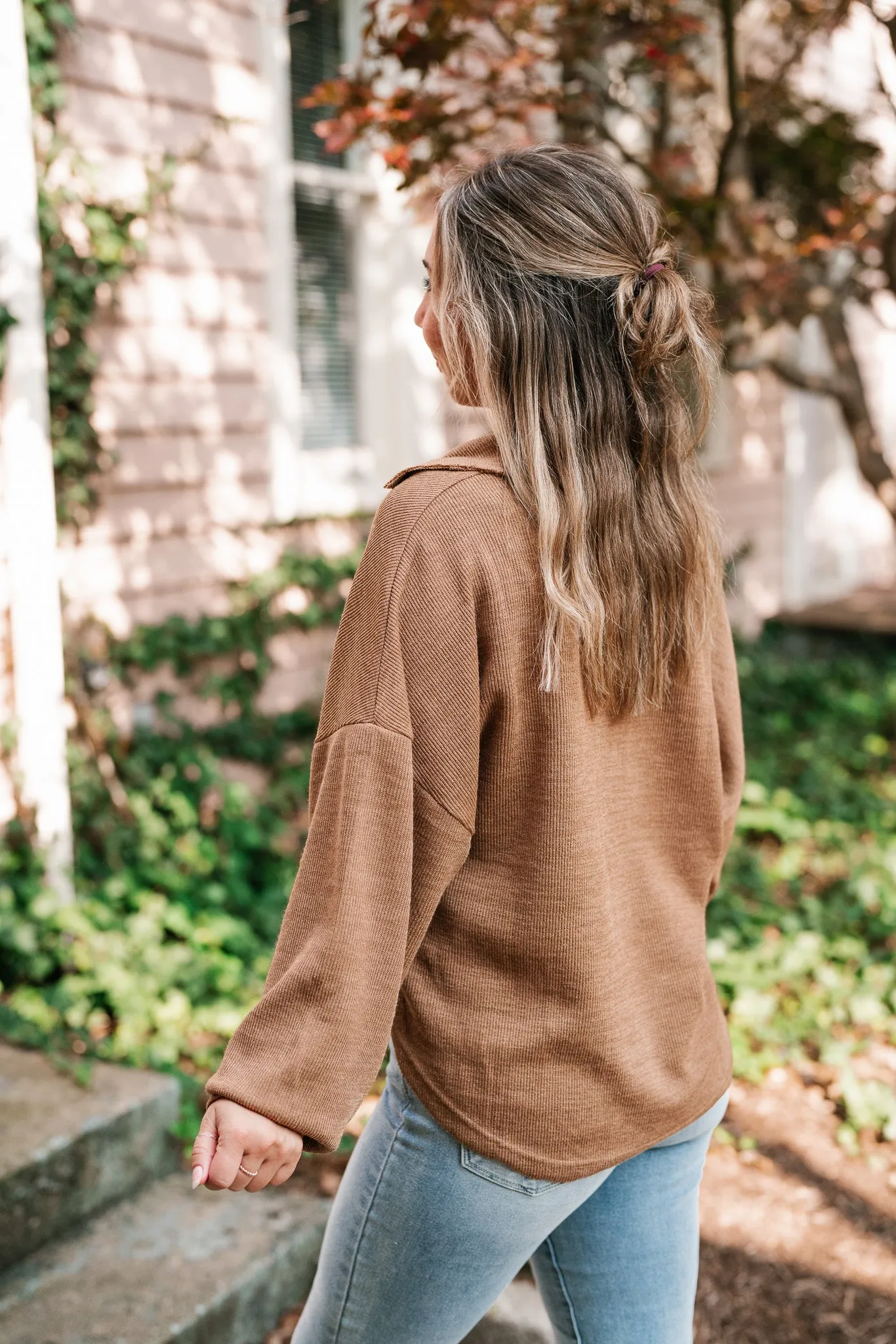 Think Of Me Oversized Top - Almond