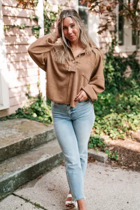 Think Of Me Oversized Top - Almond
