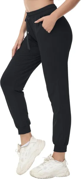 ZTN Women's Drawstring Joggers Track Pants Athletic Workout Hiking Sweatpants Casual Lightweight Tapered Cuff Scrub Pants